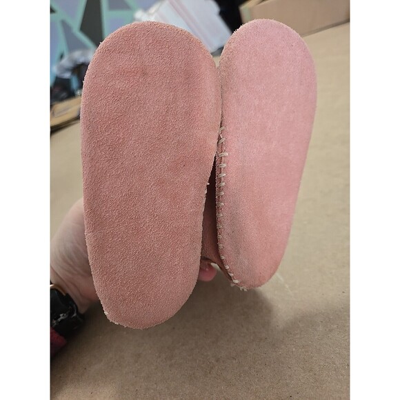 Suede Pink Moccasin Fringe Ankle Boots, Toddler Girl's First Walking Booties 4 - Picture 9 of 9